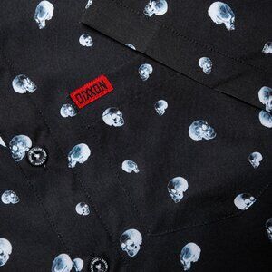 Dixxon Flannel Dome Skull Halloween Spooky Skeleton Black Short Sleeve Shirt
